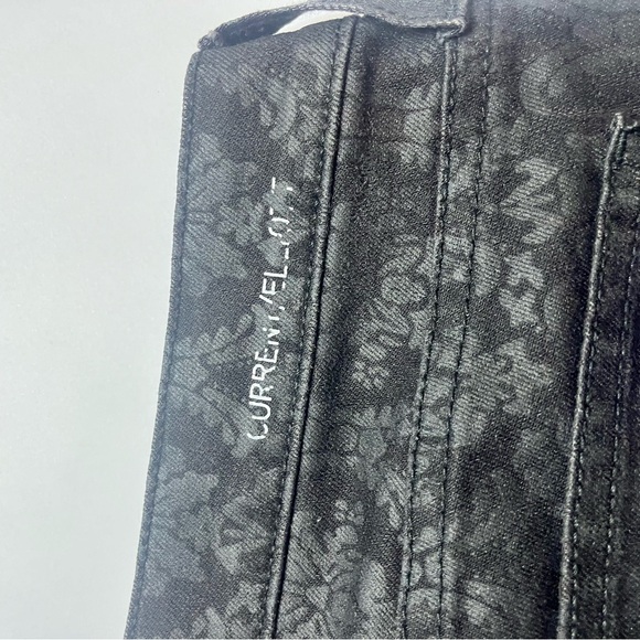 CURRENT/ELLIOTT Damask Print Skinny Jeans Mid Rise - Picture 5 of 6